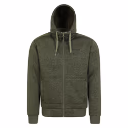 Mountain Warehouse Mens Nevis II Faux Fur Hoodie - 4XL, Green