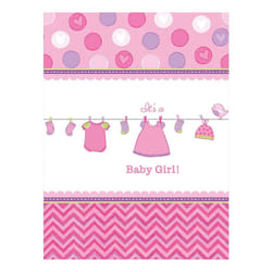 Amscan It's A Baby Girl Paper Love Party Table Cover