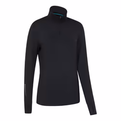 Mountain Warehouse Womens/Ladies Half Zip Long-Sleeved Running Midlayer - 6 UK, Black