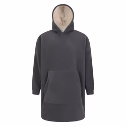Mountain Warehouse Mens Snug Borg Hoodie Blanket - One Size, Grey