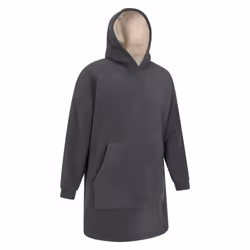 Mountain Warehouse Mens Snug Borg Hoodie Blanket - One Size, Grey