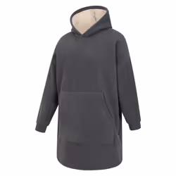 Mountain Warehouse Mens Snug Borg Hoodie Blanket - One Size, Grey