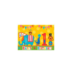 Fisher Price I'm One Plastic Circus Party Table Cover