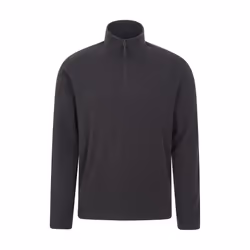Mountain Warehouse Mens Camber II Half Zip Fleece Top - L, Black