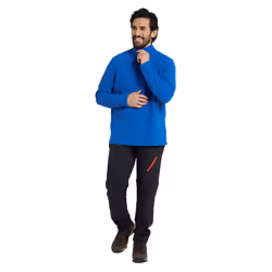 Mountain Warehouse Mens Camber II Half Zip Fleece Top - L, Blue