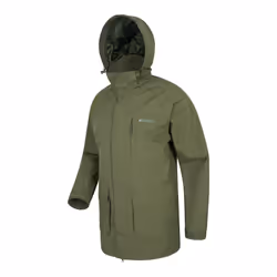 Mountain Warehouse Mens Glacier II Long Waterproof Jacket - M, Green