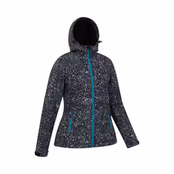 Mountain Warehouse Womens/Ladies Exodus Animal Print Water Resistant Soft Shell Jacket - 6 UK, Black