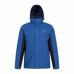 Mountain Warehouse Mens Thunderstorm 3 in 1 Waterproof Jacket - S, Blue