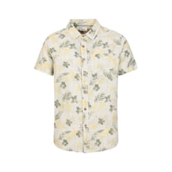 Mountain Warehouse Mens Tropical Short-Sleeved Shirt - S, Khaki