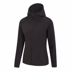 Mountain Warehouse Womens/Ladies Camber Hooded Fleece - XL, Black