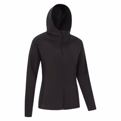 Mountain Warehouse Womens/Ladies Camber Hooded Fleece - XL, Black