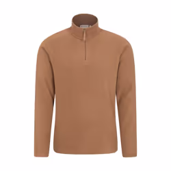 Mountain Warehouse Mens Camber II Half Zip Fleece Top - 4XL, Beige