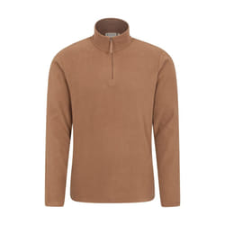 Mountain Warehouse Mens Camber II Half Zip Fleece Top - 4XL, Beige