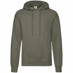 Fruit of the Loom Adults Unisex Classic Hooded Sweatshirt - 3XL, Classic Olive