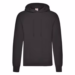 Fruit of the Loom Adults Unisex Classic Hooded Sweatshirt - S, Black