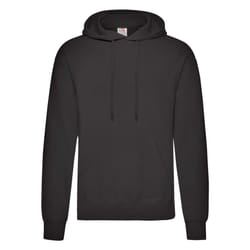 Fruit of the Loom Adults Unisex Classic Hooded Sweatshirt - S, Black