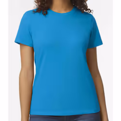 Gildan Womens/Ladies Soft Midweight T-Shirt - S, Sapphire Blue