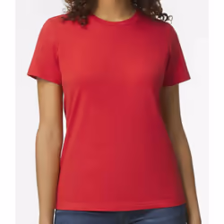 Gildan Womens/Ladies Soft Midweight T-Shirt - XL, Red