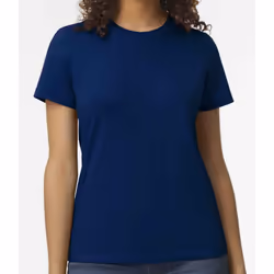 Gildan Womens/Ladies Soft Midweight T-Shirt - XXL, Navy