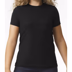Gildan Womens/Ladies Soft Midweight T-Shirt - XXL, Pitch Black