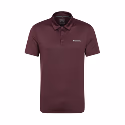 Mountain Warehouse Mens Deuce IsoCool Polo Shirt - XS, Dusky Wine