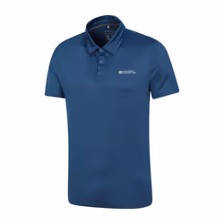 Mountain Warehouse Mens Deuce IsoCool Polo Shirt - XXL, Dark Blue
