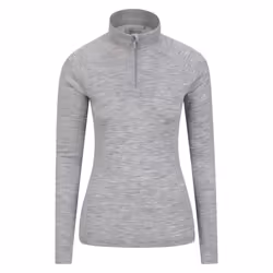 Mountain Warehouse Womens/Ladies Merino Wool Zip Neck Thermal Top - 6 UK, Black