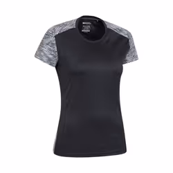Mountain Warehouse Womens/Ladies Pro Reflective Running T-Shirt - 6 UK, Black
