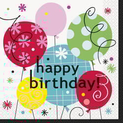 Unique Party Breezy Paper Birthday Disposable Napkins (Pack of 16)
