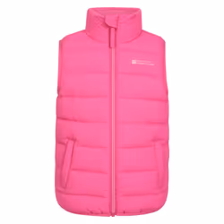 Mountain Warehouse Childrens/Kids Rocko Plain Padded Gilet - 3-4 Years, Pink