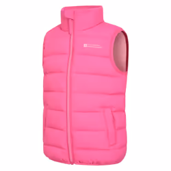 Mountain Warehouse Childrens/Kids Rocko Plain Padded Gilet - 3-4 Years, Pink
