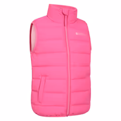 Mountain Warehouse Childrens/Kids Rocko Plain Padded Gilet - 3-4 Years, Pink