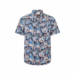 Mountain Warehouse Mens Tropical Short-Sleeved Shirt - XS, Blue