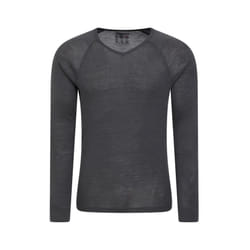 Mountain Warehouse Mens Merino Wool V Neck Base Layer Top - XXS, Grey