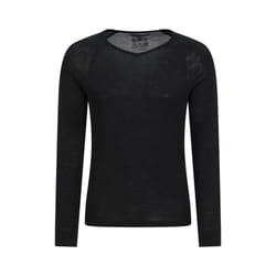 Mountain Warehouse Mens Merino Wool V Neck Base Layer Top - 4XL, Black