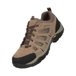 Mountain Warehouse Mens Field Extreme Suede Waterproof Walking Shoes - 12 UK, Khaki