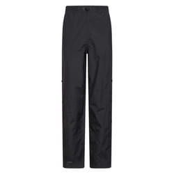 Mountain Warehouse Mens Downpour Waterproof Trousers - XXS L, Black