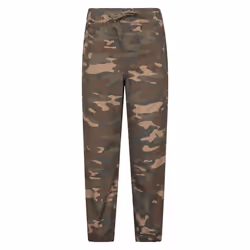 Mountain Warehouse Childrens/Kids Camo Reinforced Knee Trousers - 7-8 Years, Green/Brown