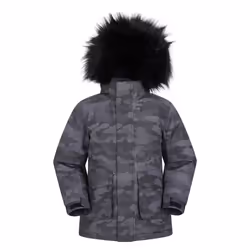 Mountain Warehouse Childrens/Kids Ranger Camouflage Water Resistant Jacket - 5-6 Years, Grey