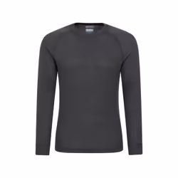 Mountain Warehouse Mens Talus Round Neck Long-Sleeved Thermal Top - 3XL, Charcoal
