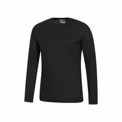 Mountain Warehouse Mens Talus Round Neck Long-Sleeved Thermal Top - XS, Black