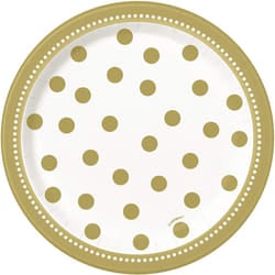 Unique Party Polka Dot Birthday Party Plates (Pack of 8)