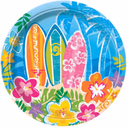 Unique Party Hawaiian Party Plates (Pack of 8)