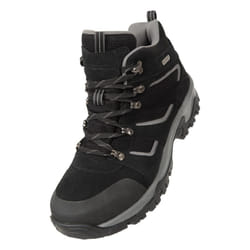 Mountain Warehouse Mens Voyage Suede Waterproof Boots - 12 UK, Black