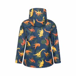 Mountain Warehouse Childrens/Kids Raindrop Dinosaur Waterproof Jacket And Trousers Set - 3-4 Years, Blue/Yellow/Orange