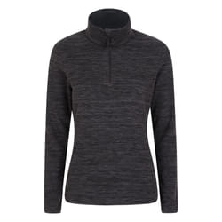 Mountain Warehouse Womens/Ladies Snowdon Melange Fleece Top - 8 UK, Black