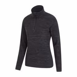 Mountain Warehouse Womens/Ladies Snowdon Melange Fleece Top - 8 UK, Black