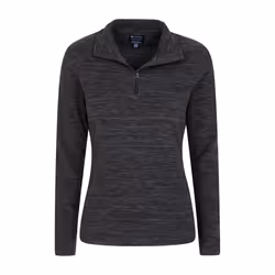 Mountain Warehouse Womens/Ladies Snowdon Melange Fleece Top - 8 UK, Black