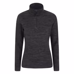 Mountain Warehouse Womens/Ladies Snowdon Melange Fleece Top - 10 UK, Black