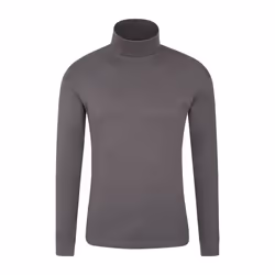 Mountain Warehouse Mens Meribel Cotton Thermal Top - XS, Dark Grey